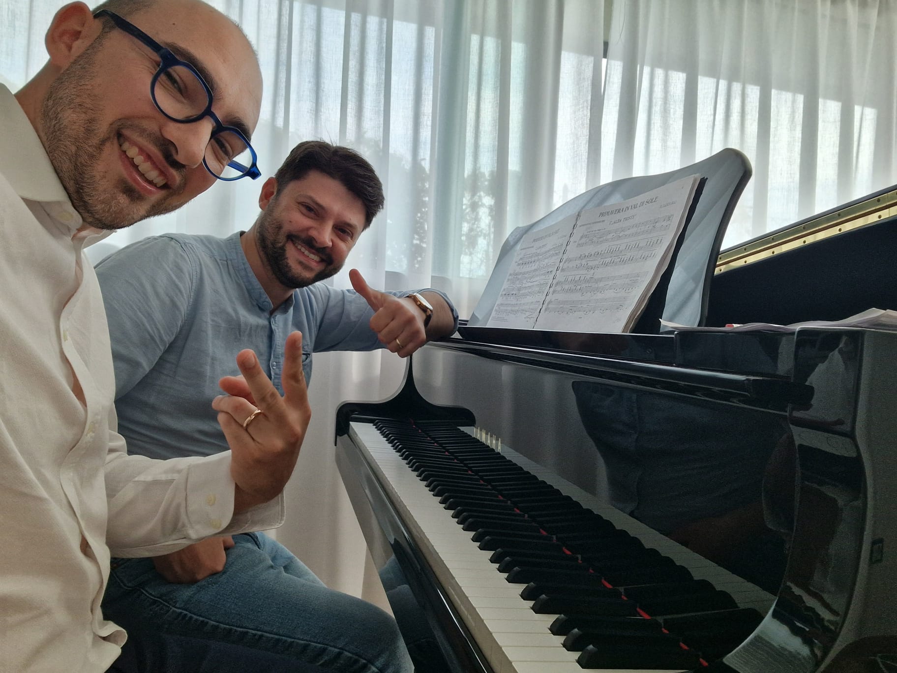 Federico Ferlito e Federico Distefano durante una prova